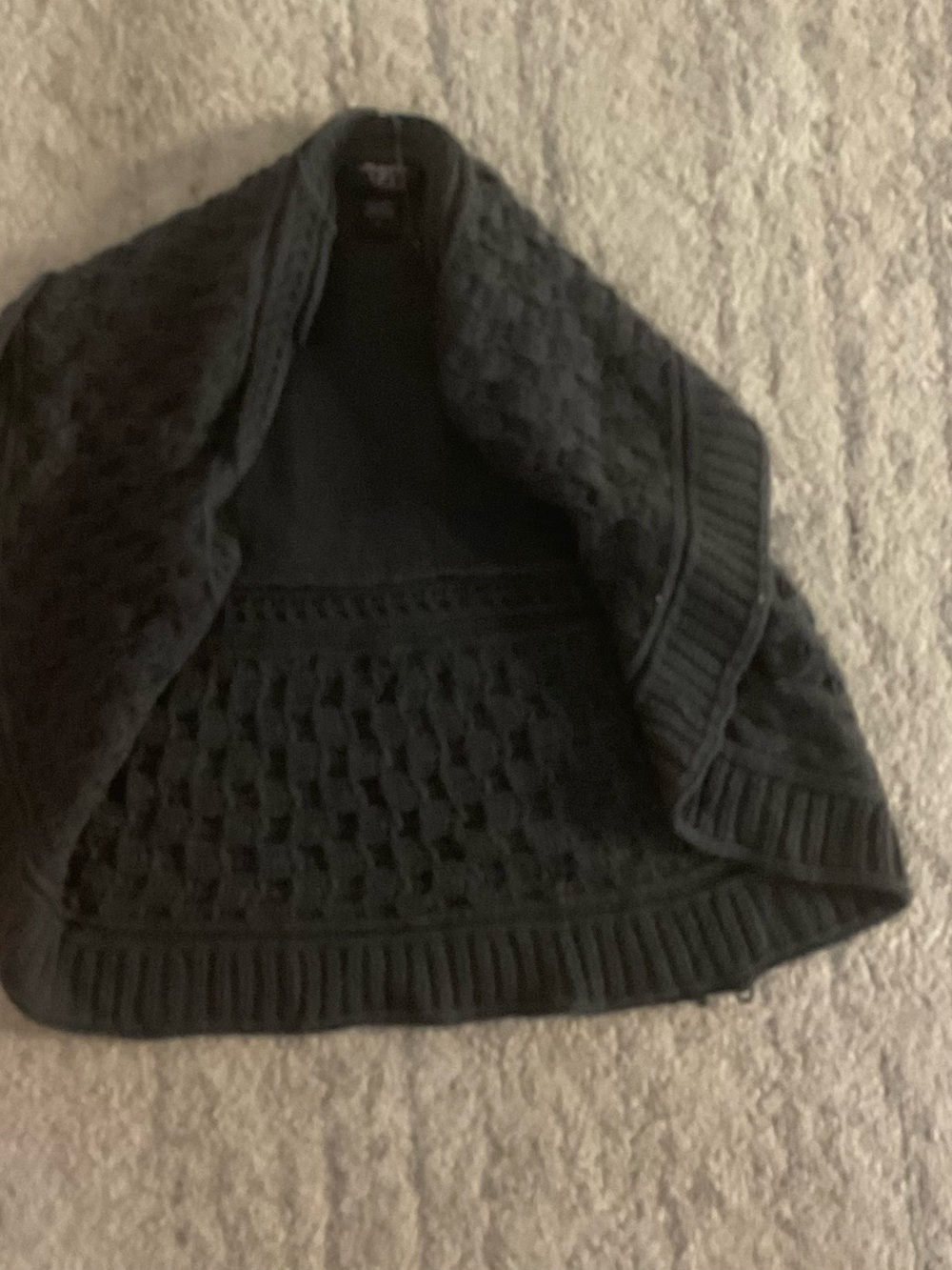 Black Cable-Knit Women's Sweater